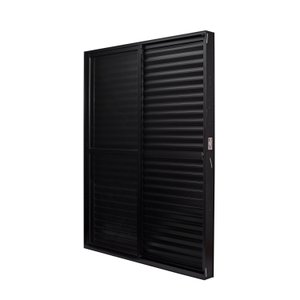 Porta de Aluminio Balcão 210x160cm 3 Folhas Vidro Liso e Batente 12,2cm Cristal Ultra Ramassol