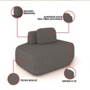 Ver imagem 3 de Sofá Módulo Chaise 165cm Orgânico Sala berlim bouclê K01 - D'Rossi