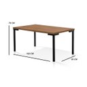Ver imagem 5 de Conjunto de Mesa Jantar Retangular Inovare Isis New 6 Cadeiras Junco Preta Gourmet