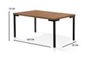 Ver imagem 5 de Conjunto de Mesa Jantar Retangular Inovare Isis New 6 Cadeiras Junco Preta Gourmet