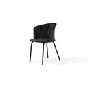 Ver imagem 3 de Conjunto de Mesa Jantar Retangular Inovare Isis New 6 Cadeiras Junco Preta Gourmet