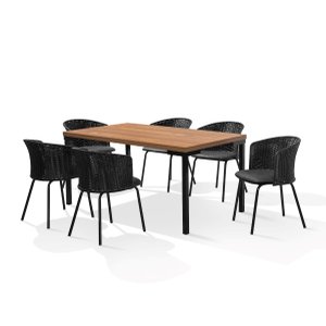 Mesa Jantar Retangular Inovare Isis New 6 Cadeiras Gourmet