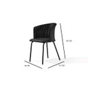 Ver imagem 4 de Conjunto de Mesa Jantar Retangular Inovare Isis New 6 Cadeiras Junco Preta Gourmet