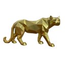 Ver imagem 1 de Escultura Decorativa Leopardo Dourado a:17 L:36 P:7