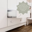 Ver imagem 6 de Conjunto Quarto Bebê Guarda Roupa Ariel 4 Portas Cômoda 4 Gavetas 1 Porta 100% MDF Branco
