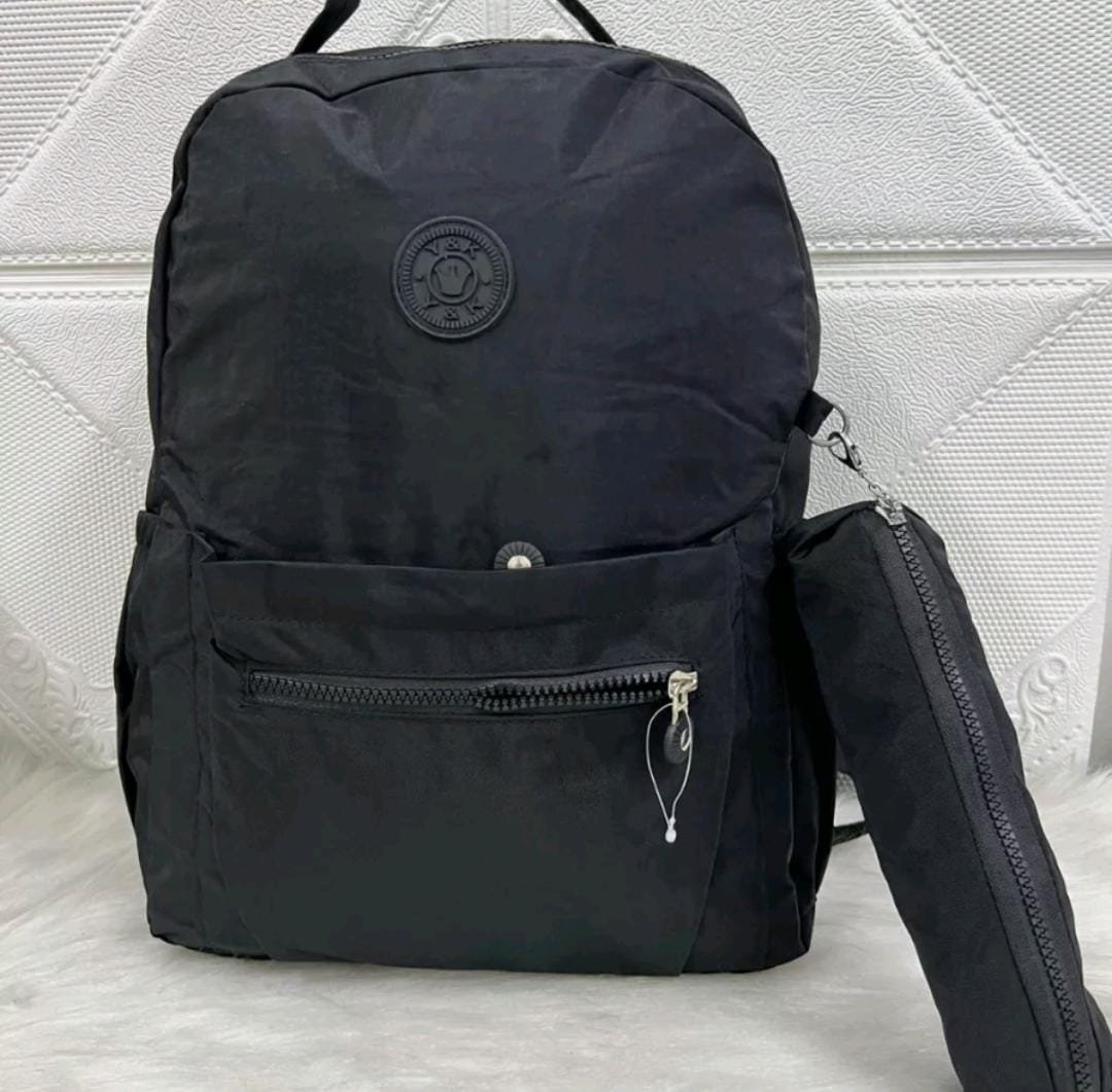 Bolsa Mochila Mala Casual Passeio Escola Viagem:único/preto - 2