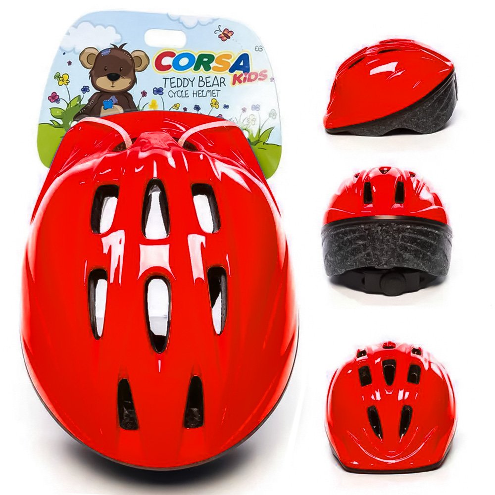 Capacete ciclismo Infantil corsa kids PZ-11 - M - Vermelho | MadeiraMadeira