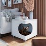 Mesa de Cabeceira para Pet 45 Cm Branco - 1