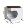 Mesa de Cabeceira para Pet 45 Cm Branco - 4