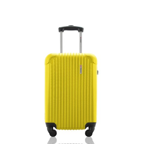 Mala de Bordo 10kg Viagem Rígida Rodas 360º Abs Cadeado Segredo Gladiador A2mb:amarelo