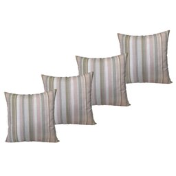 Kit 4 Almofadas Cheias Estampa Digital 100% Algodão Impermeável Listrada 43cmx43cm - 1