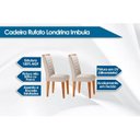 Ver imagem 2 de Kit 2 Cadeiras Sala Jantar Londrina IB 2 Un Imbuia/Veludo Creme - Rufato
