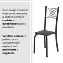Ver imagem 5 de Kit 6 Cadeiras para Sala de Jantar Sara Preto/Liso