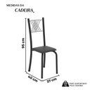 Ver imagem 3 de Kit 6 Cadeiras para Sala de Jantar Sara Preto/Liso