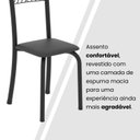 Ver imagem 4 de Kit 6 Cadeiras para Sala de Jantar Sara Preto/Liso