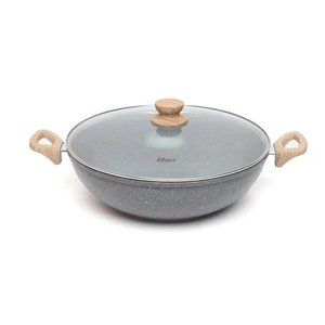 Oster Panela Wok 7l 34cm Aluminio e Ceramico Dark Grey