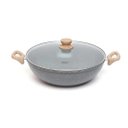 Ver imagem 1 de Oster Panela Wok 7l 34cm Aluminio e Ceramico Dark Grey