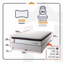 Ver imagem 2 de Cama Box San Diego Espuma Queen 158x198 Branco King House