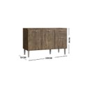 Ver mais imagens de Cozinha Compacta Modulada 1 Armário Aereo 3 Portas 1 Balcão 3 Portas e 1 Gaveta Linha Light Marrom/Itaúba