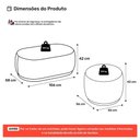 Ver imagem 4 de Conjunto 02 Puffs Decorativos Orgânicos Molly Bouclê Cinza Claro - Desk Design