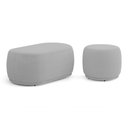 Ver imagem 1 de Conjunto 02 Puffs Decorativos Orgânicos Molly Bouclê Cinza Claro - Desk Design