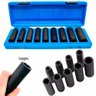 Soquete de Impacto Encaixe 1/2 POL Kit de 10 à 22 MM c/ 9 Peças WAFT - 2