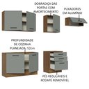 Ver imagem 5 de Armário de Cozinha Completa 260cm Rustic Cinza Agata Madesa 02