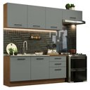 Ver imagem 3 de Armário de Cozinha Completa 260cm Rustic Cinza Agata Madesa 02
