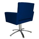 Ver imagem 4 de Poltrona Decorativa Camila Pés Metal Giratório Suede Azul Marinho - DS Estofados