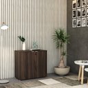 Ver imagem 2 de Armário Baixo com 02 Portas 75x80x42cm Wlab80 Nogal Branco