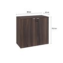 Ver imagem 5 de Armário Baixo com 02 Portas 75x80x42cm Wlab80 Nogal Branco