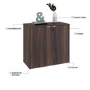 Ver imagem 6 de Armário Baixo com 02 Portas 75x80x42cm Wlab80 Nogal Branco
