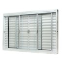 Ver imagem 3 de Janela de Aço Veneziana Central 100x120cm 6 Folhas com Grade Quadriculada e Vidro Liso Qualitysol Ra