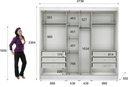 Ver imagem 4 de Guarda Roupa Casal 3 Portas 6 Gavetas - Sollo-Branco - Móveis Novo Horizonte