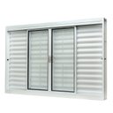 Ver imagem 2 de Janela de Aço Veneziana Central 100x150cm 6 Folhas com Grade Quadriculada e Vidro Liso Qualitysol Ra