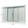 Janela de Aço Veneziana Central 100x150cm 6 Folhas com Grade Quadriculada e Vidro Liso Qualitysol Ra - 4