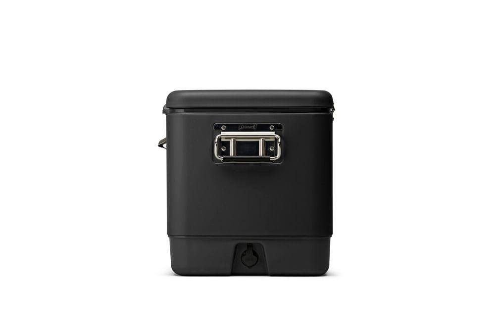 CAIXA TÉRMICA COOLER INOX 54QT COLEMAN 51 LITROS ALL BLACK: Preto - 5