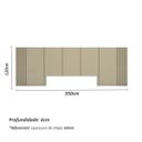 Ver imagem 5 de Cabeceira King 3,50m e 2 Mesas Gaveta e Nicho Mdf sob Medida Cor:titânio