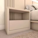 Ver imagem 2 de Cabeceira King 3,50m e 2 Mesas Gaveta e Nicho Mdf sob Medida Cor:titânio