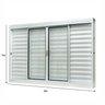 Janela de Aço Veneziana Central 100x200cm 6 Folhas com Grade Quadriculada e Vidro Liso Qualitysol Ra - 4