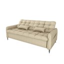 Ver imagem 4 de Sofá Cama Reclinável Pietra 3 Lugares Confortável Resistente:linho Creme