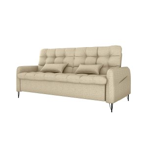 Sofá Cama Reclinável Pietra 3 Lugares Confortável Resistente:linho Creme