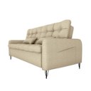 Ver imagem 2 de Sofá Cama Reclinável Pietra 3 Lugares Confortável Resistente:linho Creme