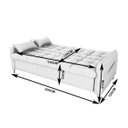 Ver imagem 6 de Sofá Cama Reclinável Pietra 3 Lugares Confortável Resistente:linho Creme