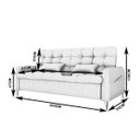 Ver imagem 7 de Sofá Cama Reclinável Pietra 3 Lugares Confortável Resistente:linho Creme