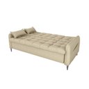 Ver imagem 5 de Sofá Cama Reclinável Pietra 3 Lugares Confortável Resistente:linho Creme