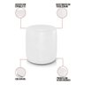 Puff Redondo Orgânico para Sala Malu Sintético Pu Branco M11 - D'rossi - 3