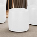 Ver imagem 2 de Puff Redondo Orgânico para Sala Malu Sintético Pu Branco M11 - D'rossi