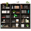 Ver imagem 3 de Estante para Livros Dublin 12 Prateleiras Black - Pnr Móveis