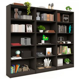 Estante para Livros Dublin 12 Prateleiras Black - Pnr Móveis - 5